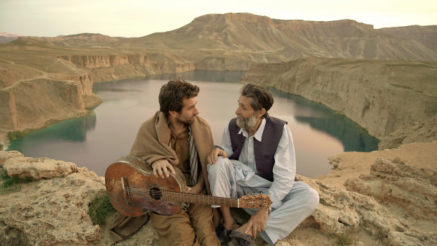 Shot in secret in Afghanistan: Sam Smith (left) and Sher Alam Miskeen Ustad in 'Jirga'.