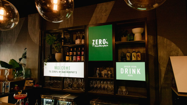 Dan Murphy’s Zero alcohol bar in Melbourne.