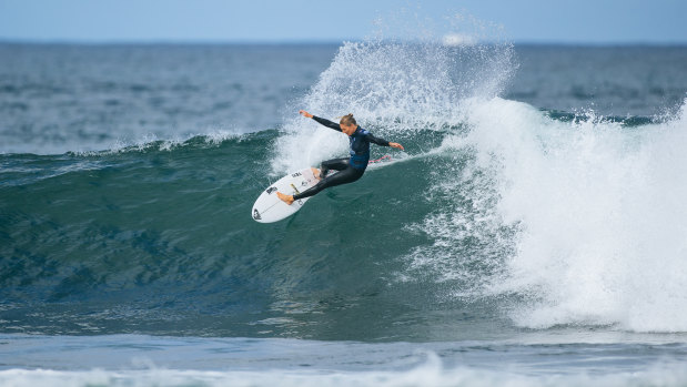 Seven-time world champion Stephanie Gilmore in action during the Rip Curl Pro.