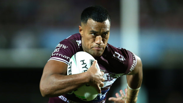 Tevita Funa appeared to be taken out in the dying seconds of Manly's at-the-death loss to Newcastle.