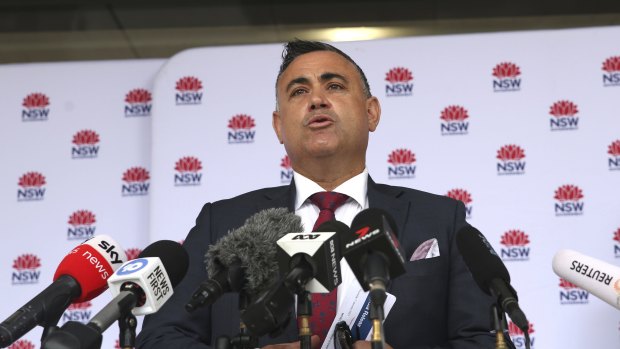 Suing for defamation: NSW Deputy Premier John Barilaro.