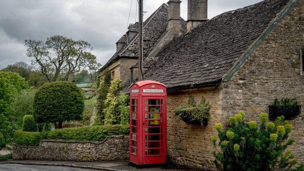 A restored phone booth now houses a defibrillator in the village of Upper Slaughter, England.