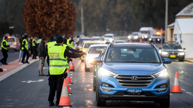 The border crossing on Wednesday morning.