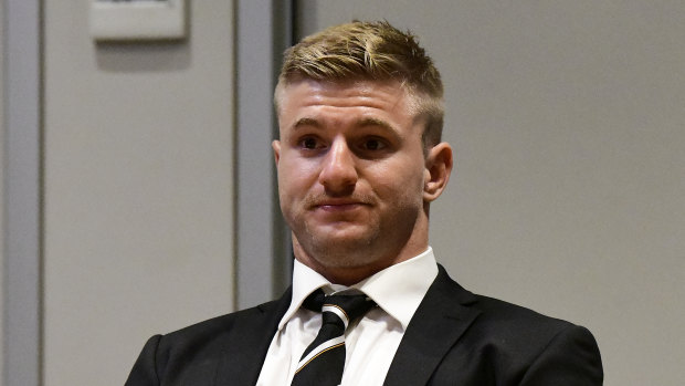 In the dock: Garner arrives at the NRL judiciary on Tuesday night.
