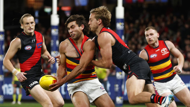 Darcy Parish and Essendon kept Adelaide under pressure.