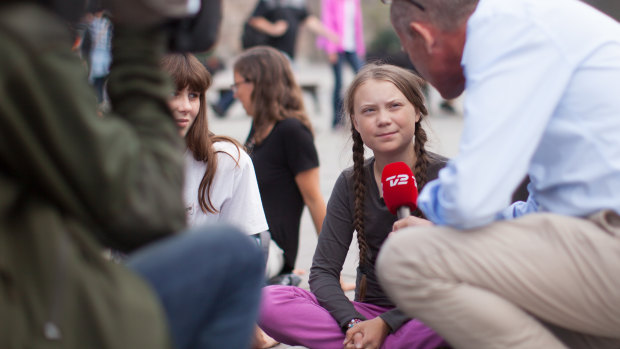 Greta Thunberg, the 15-year-old Swedish student whose 'school strike' has drawn international attention.