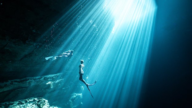 “You can hear boats, you can hear little critters doing their thing on the reef, but internally you have to reach this quiet, quiet point,” says Bella Massey.