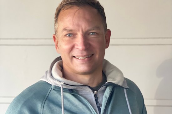 Luke MacFarlane and cavoodle, Taylor Adams, trot to the coffee shop for a triple-shot skinny flat white.