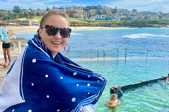 Zan Rowe at Bronte ocean pool.