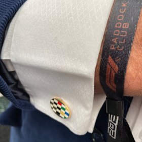 Former premier Steve Bracks’ special grand prix cufflinks, a gift from Ron Walker.