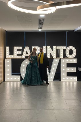 The couple’s wedding was Harry Potter-themed, with cloaks, wands and a bouquet made from pages from the famous books.