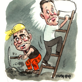 BHP chief executive Andrew Mackenzie and his chief financial officer Peter Beaven