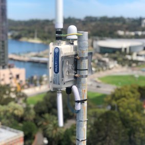 A LoRaWAN atop a Perth CBD building. 