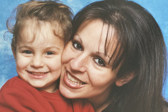 Celeste as a child with her mother Aggie. 