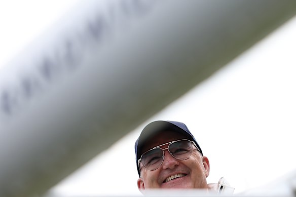 Happy days: Ka Ying Rising’s trainer David Hayes. 