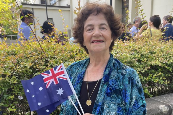 Suzanne Bullock, 73, outside St Thomas’ Anglican Church in North Sydney.