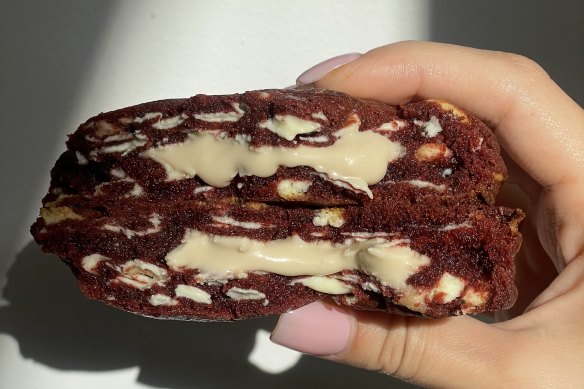 Happy Alley’s red velvet cookie.