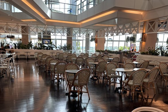 Westfield Bondi Junction’s food court was eerily quiet on Wednesday at 11.30am.