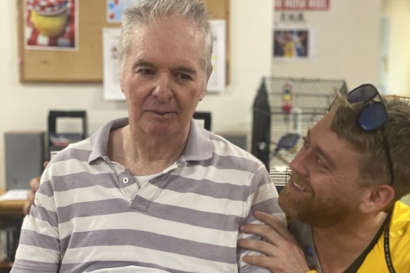 Jack Rolley and his father, a former doctor, now living with dementia.