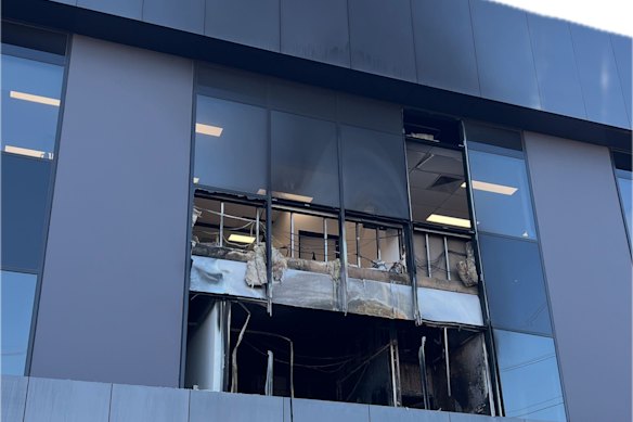 A suspicious fire damaged Ark Industrial’s premises in Laverton North on Sunday.