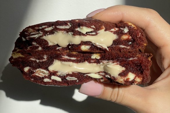 Happy Alley’s red velvet cookie.