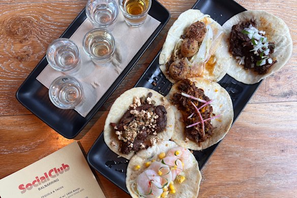 Tequila and tacos at Social Club in Balnarring.