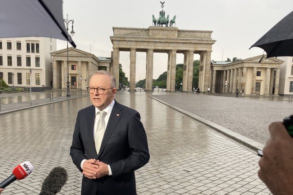 Speaking in Berlin, Anthony Albanese said the war in Ukraine had implications for the whole world.