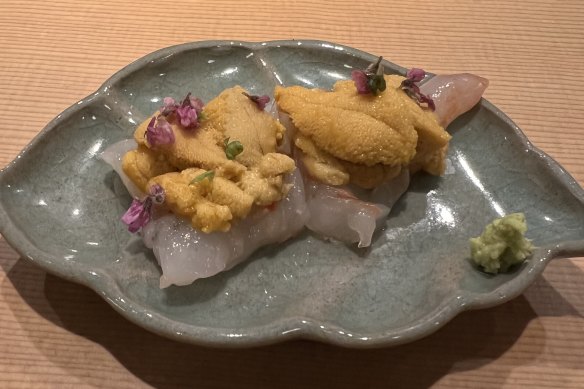 A dish at Sushi Amamoto.