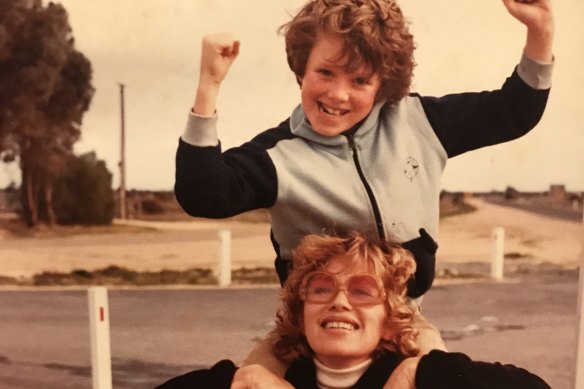 Blanche with her son, Louis, in 1981.