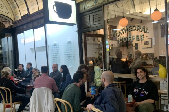 The Cathedral Coffee shop at the Nicholas building.