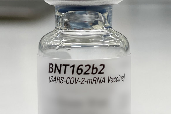 A vial of the COVID-19 candidate vaccine.