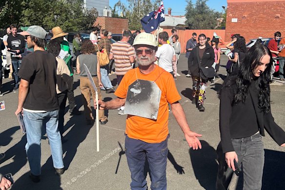One Nation volunteer, Romeo, with his armour.