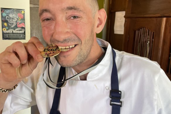 Johnny Brechon, alleged gold medalist.