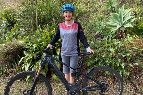 Janelle Young with her new Merida electric bike. 