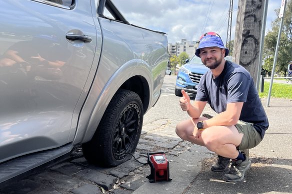 Brendan Lang has pumped up tyres deflated by climate activists overnight.