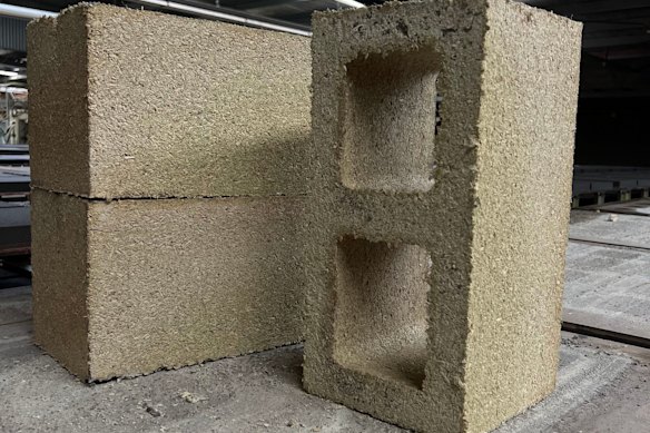 Hemp bricks are lighter than conventional bricks.