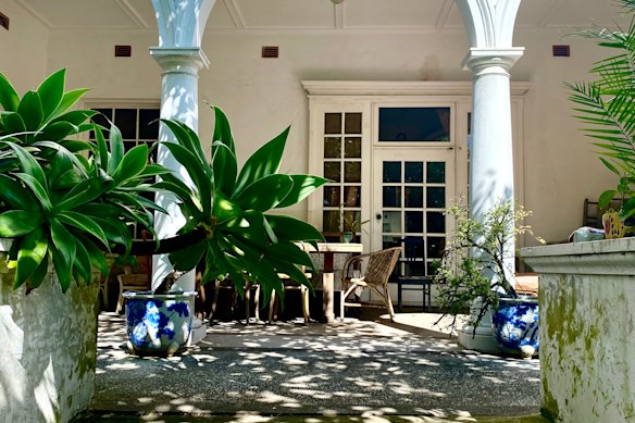 The terrace at Wirian where Martin Sharp would often paint.
