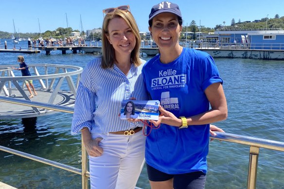 Liberal candidate for Vaucluse Kellie Sloane and Liberal Woollahra Mayor Susan Wynne.