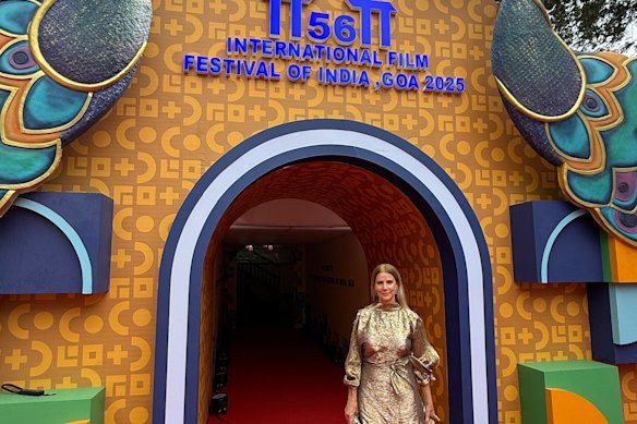 Actress Rachel Griffiths at the International Film Festival of India in Goa.