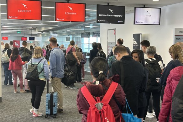 The “lanes” at the boarding gate are pretty much ignored.