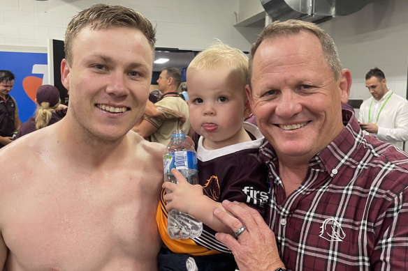 All in the family: Billy and Kevin Walters’
 with Billy’s son, Hugo