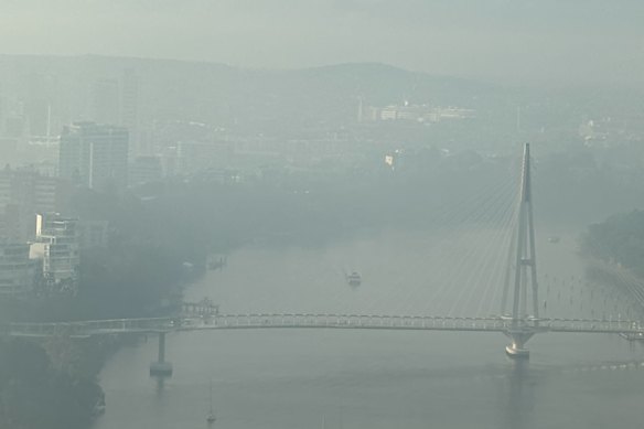 Smoke has been blown into the city.