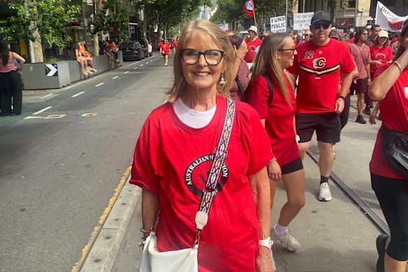 Richmond West Primary School teacher Sue Davis also took part in the 2013 strike. 