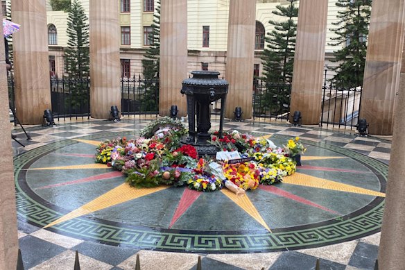 Wreaths have been laid at Anzac Square in Brisbane to mark Anzac Day 2025.