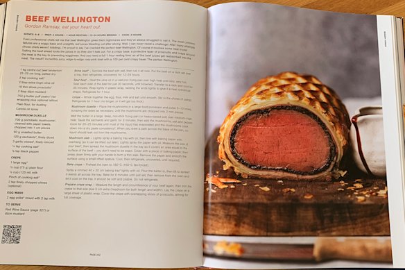 The beef Wellington recipe from the RecipeTin Eats cookbook, Dinner, by Nagi Maehashi.