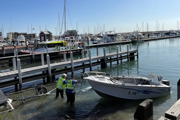 Emergency services in Alkimos on Friday.