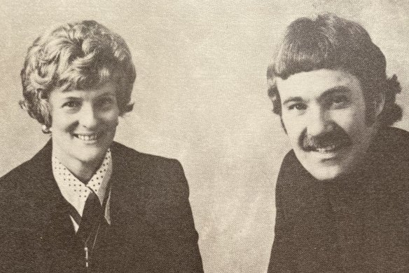 The Halfpennys in 1976 as pictured on a brochure promoting their motel.