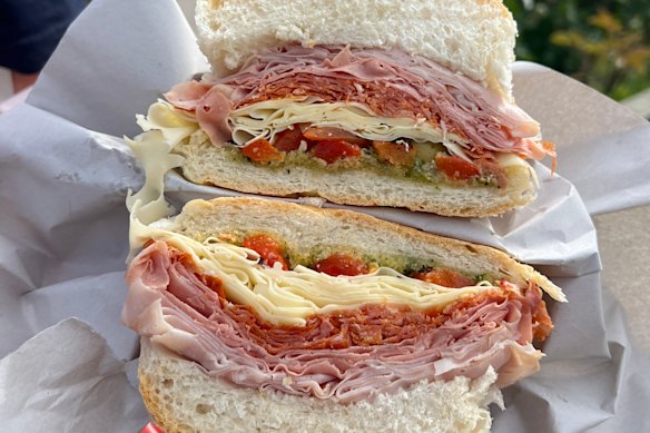 Sandwiches at Rocco’s are packed with deli meats, cheeses and vegetables.