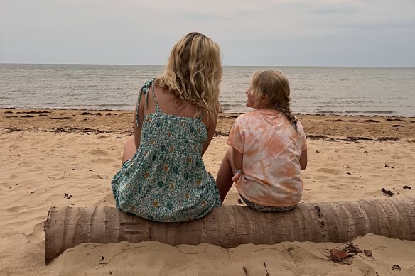 The author and her daughter at Cape Range National Park, WA.