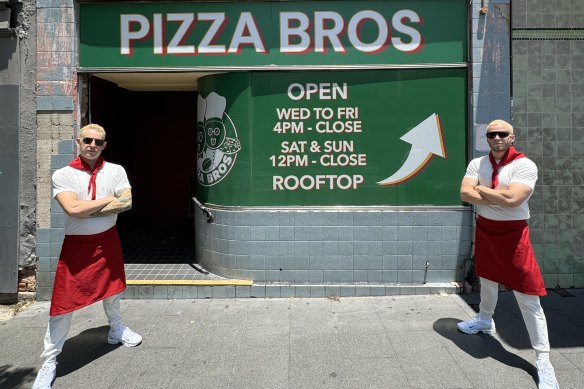 Pizza Bros (Joey Peparoni and Marty McFly) in Erskineville.